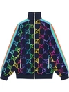 GUCCI TECHNICAL JERSEY JACKET WITH GG SEQUINS