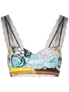 VERSACE BAROQUE LACE TRIM BRALET