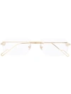 Cartier Rimless Glasses In Gold
