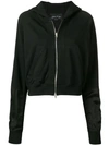 ANDREA YA'AQOV ANDREA YA'AQOV CLASSIC ZIPPED HOODIE - 黑色