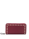 Valentino Garavani Rockstud Continental Wallet In Red