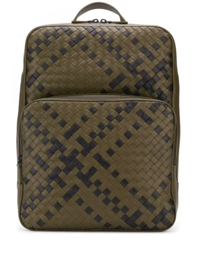 Bottega Veneta Double Brick Intrecciato Backpack - 绿色 In Green