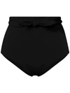Mara Hoffman Jay High-waist Tie-front Swim Bikini Bottoms In Black