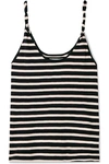 CURRENT ELLIOTT THE TWISTED STRIPED STRETCH-COTTON JERSEY TANK