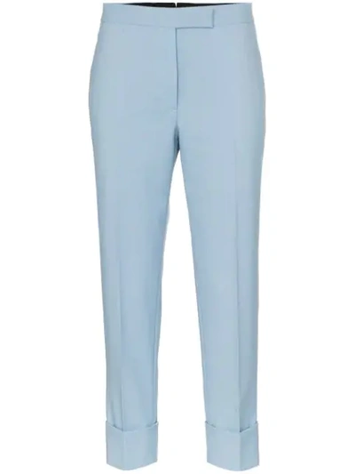 Thom Browne Slim Cropped Trousers - 蓝色 In Blue
