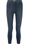 L Agence Margo High Rise Ankle Crop Skinny Jeans In Midnight Blue