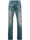TOM FORD TOM FORD LIGHT-WASH FITTED JEANS - 蓝色