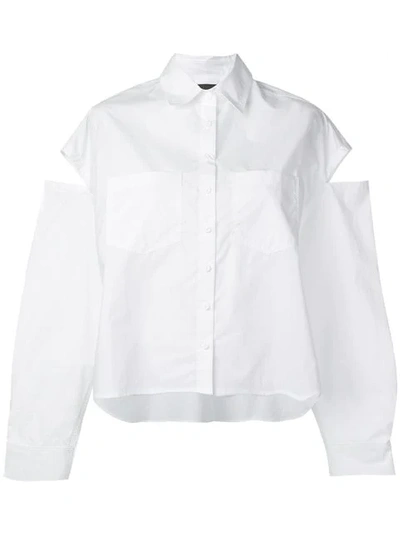 Andrea Ya'aqov Cut-out Detail Shirt - 白色 In White
