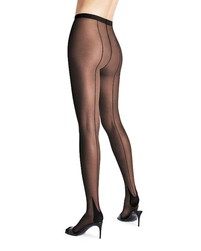 Wolford Horizon Back-seam Tights In Neutral Pattern