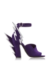 Prada Women's Embellished Suede Sandals In Purple