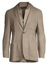 CORNELIANI Solid Twill Single-Breasted Jacket