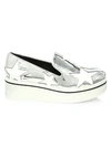 STELLA MCCARTNEY Binx Metallic Star Platform Wedge Sneakers