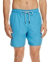 Tom & Teddy Solid Swim Trunks In Malibu Blue