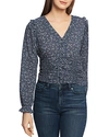 1.STATE FLORAL-PRINT RUCHED TOP,8129058