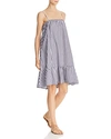 Atm Anthony Thomas Melillo Cotton Poplin Striped Tent Dress In Marina/white