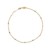 ANNI LU CONFETTI 18KT GOLD-PLATED BEADED ANKLET