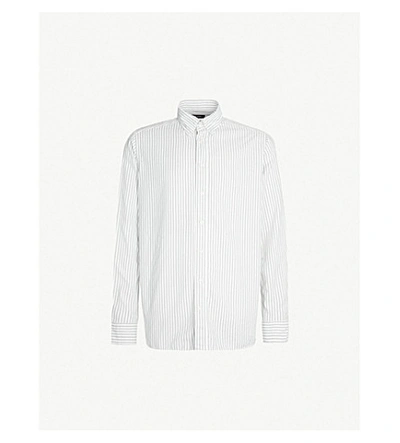 Eton Mens Grey Regular-fit Cotton Shirt 17