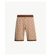 GUCCI LOGO-PRINT WOOL AND COTTON-BLEND SHORTS