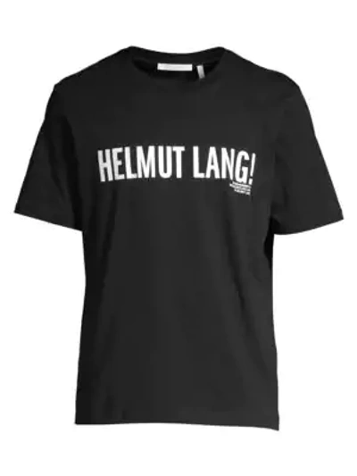 Helmut Lang Exclamation Cotton Tee In Black Basalt