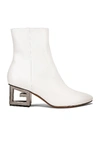 GIVENCHY GIVENCHY TRIANGLE HEEL ANKLE BOOT IN IVORY,GIVE-WZ242