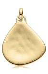 MONICA VINADER ENGRAVABLE SIREN LARGE PENDANT CHARM,RP-PT-GPDL-NON