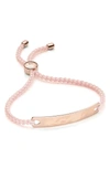 Monica Vinader Engravable Havana Friendship Bracelet In Rose Gold/ Ballet Pink