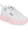 Fila Women's Disruptor 2 Premium Low-top Sneakers In Pink / White