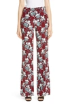 VALENTINO ELDERFLOWER PRINT WIDE LEG SILK PANTS,RB0RB3514J5