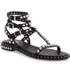 Ash Play Studded Sandal In Black