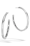 JOHN HARDY BAMBOO COLLECTION LARGE STERLING SILVER HOOP EARRINGS,EB50024