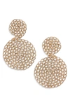 Gas Bijoux Onde Gourmette Lace Circle Earrings In Gold