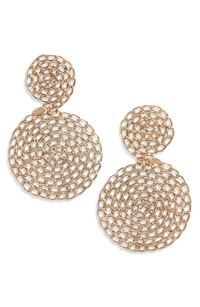 Gas Bijoux Onde Gourmette Lace Circle Earrings In Gold