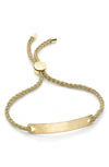 Monica Vinader Engravable Havana Friendship Bracelet In Yellow Gold/ Gold