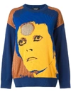 UNDERCOVER UNDERCOVER BLUE BOWIE SWEATER