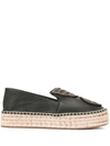 SOPHIA WEBSTER SOPHIA WEBSTER BUTTERFLY WING ESPADRILLES - BLACK