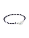 ASTLEY CLARKE Sterling Silver, White Sapphire, Lapis & Turquoise Beaded Bracelet