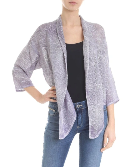 Avant Toi Pierced Cardigan In Lavender-colored In Purple