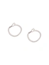 MATTIA CIELO 18KT WHITE GOLD RUGIADA DIAMOND HOOPS