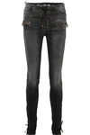 BEN TAVERNITI UNRAVEL PROJECT LACE-UP HIGH-RISE SKINNY JEANS