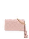 TORY BURCH TORY BURCH EMBOSSED LOGO CROSSBODY BAG - PINK