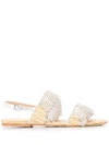 POLLY PLUME POLLY PLUME STRASS SANDALS - 银色