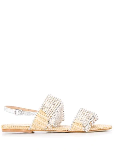 Polly Plume Strass Sandals - 银色 In Silver