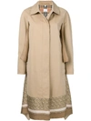 BURBERRY BURBERRY FOULARD PANELLED TRENCH COAT - NEUTRALS