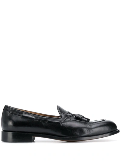 Doucal's Tassel-embellished Leather Loafers In Black