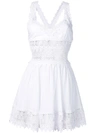 Charo Ruiz Marylin Embroidered Lace Mini Dress In White