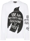 COMME DES GARÇONS HOMME DEUX WE ARE NOT FREE PRINT COTTON T-SHIRT