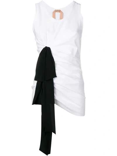 N°21 Nº21 Ruched Detail Top - 白色 In White