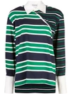 MONSE STRIPED TWISTED RUGBY TOP