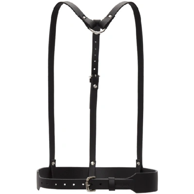 Fleet Ilya Black Simple Classic Harness In Black/silv