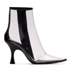 MM6 MAISON MARGIELA MM6 MAISON MARGIELA BLACK AND TRANSPARENT PVC ANKLE BOOTS